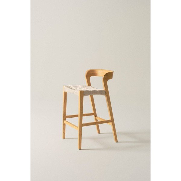 Dabīga toņa gobas masīvkoka bāra krēsls (sēdekļa augstums 65 cm) Vikdalen – Jotex-image-1
