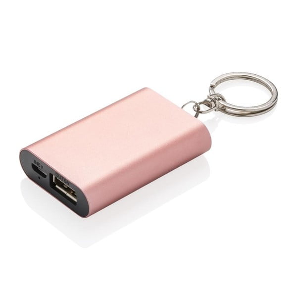 Kompakta enerģijas banka atslēgām rozā XD dizainā
