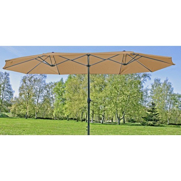 Pelēks saulessargs 265x460 cm – Garden Pleasure-image-1