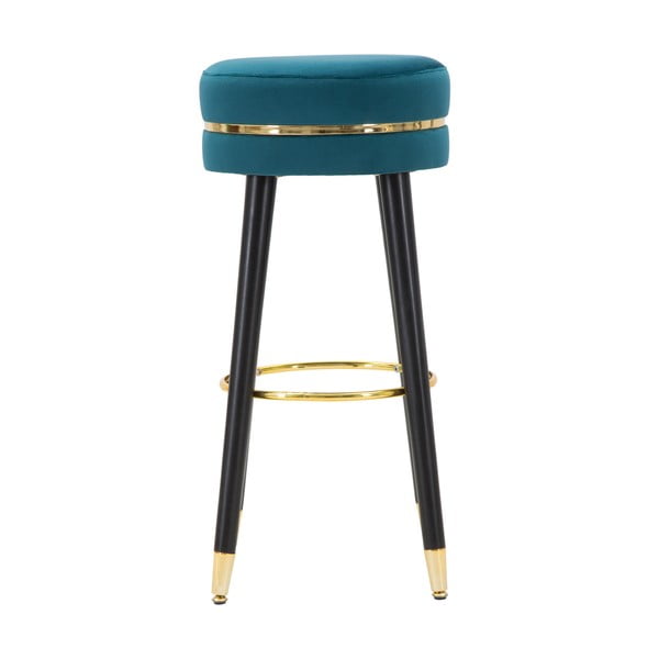 Tirkīzzila polsterēta bāra taburete (sēdekļa augstums 74 cm) Paris – Mauro Ferretti-image-1