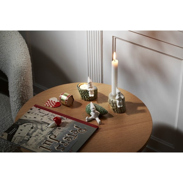 Ziemassvētku svečturis no porcelāna un keramikas Kähler Design, garums 8,5 cm-image-1