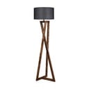 Melna/brūna stāvlampa ar auduma abažūru (augstums 149 cm) Maçka – Opviq lights