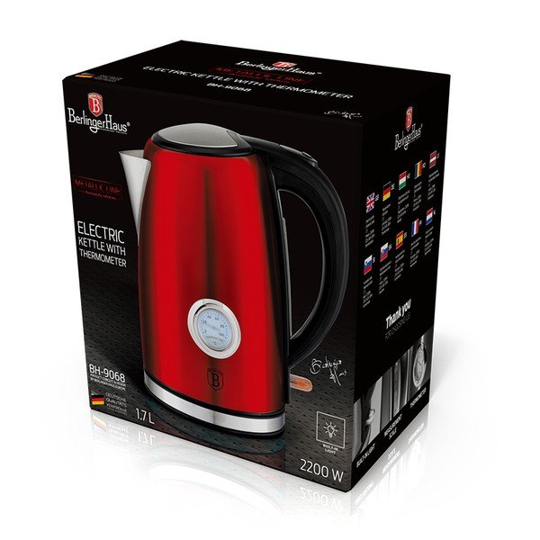 Sarkana tējkanna 1,7 l Burgundy Metallic Line – BerlingerHaus-image-3