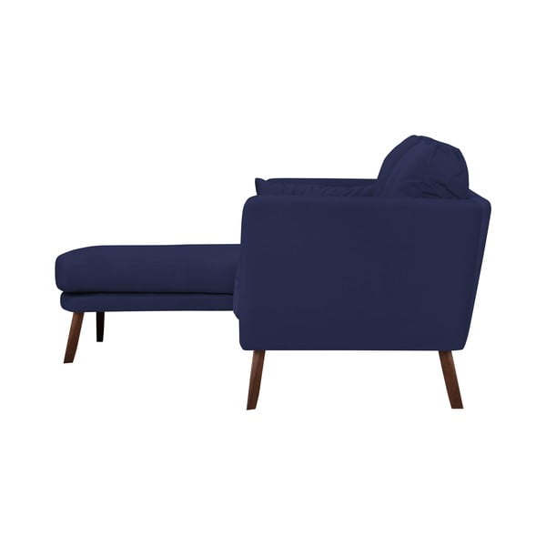 Tumši zils trīsvietīgs dīvāns Mazzini Sofas Elena, ar atpūtas krēslu kreisajā stūrī-image-4