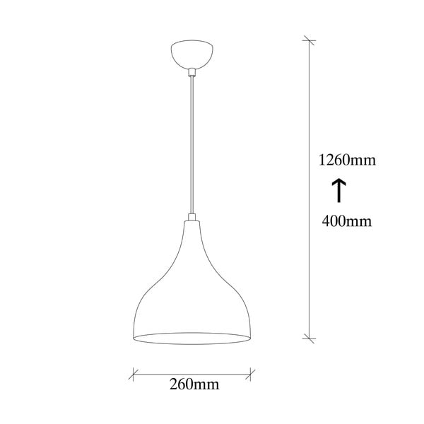 Melna/vara krāsas piekaramā lampa ø 26 cm Sağlam – Opviq lights-image-4