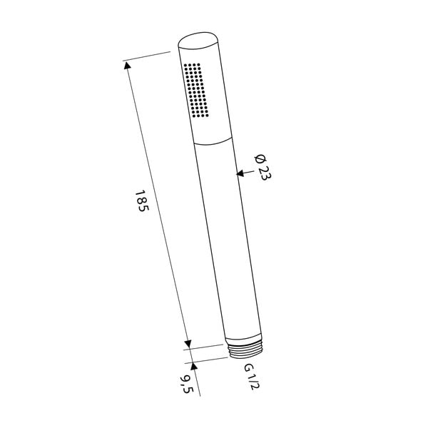 Zelta krāsas misiņa dušas galva ø 2 cm – Sapho-image-1