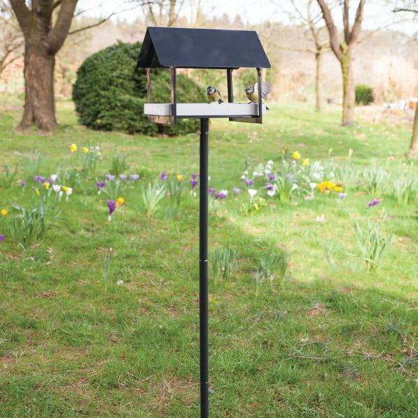 Antracīta krāsas metāla putnu būda ar smaržu Esschert Design, augstums 126 cm-image-3