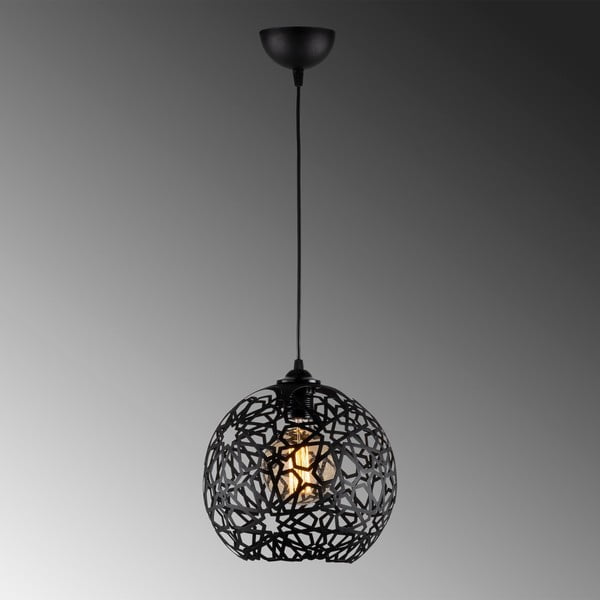 Melna piekaramā lampa ø 25 cm Fellini – Opviq lights-image-2