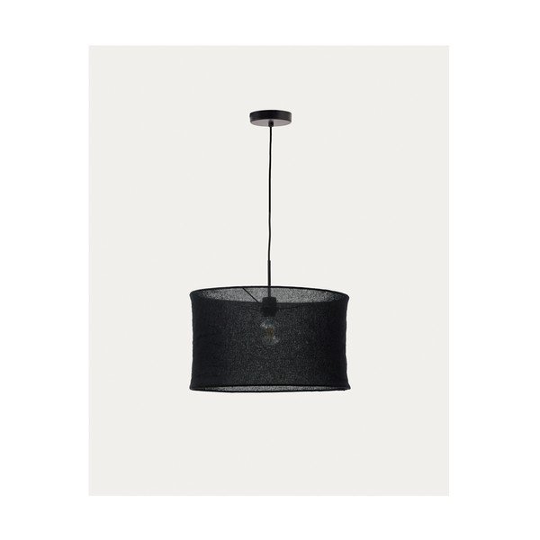 Melns abažūrs ø 50 cm Mariela – Kave Home-image-3