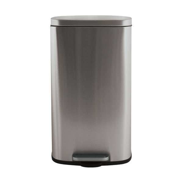Matētas sudraba krāsas tērauda atkritumu tvertne ar pedāli 50 l   Akira – Spirella-image-3