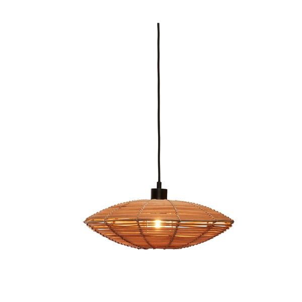 Dabīga toņa piekaramā lampa ar rotangpalmas abažūru ø 40 cm Tanami – Good&Mojo