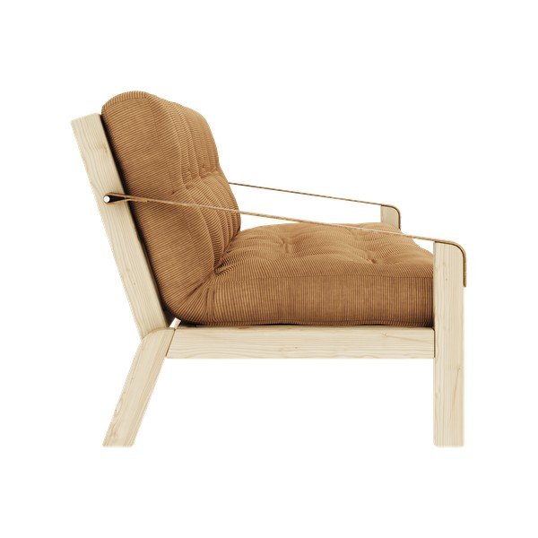 Sinepju dzeltens velveta salokāms dīvāns 204 cm Poetry – Karup Design-image-1