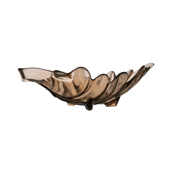 Stikla dekoratīva paplāte 19,5x35 cm Leaf – Ixia-image-2
