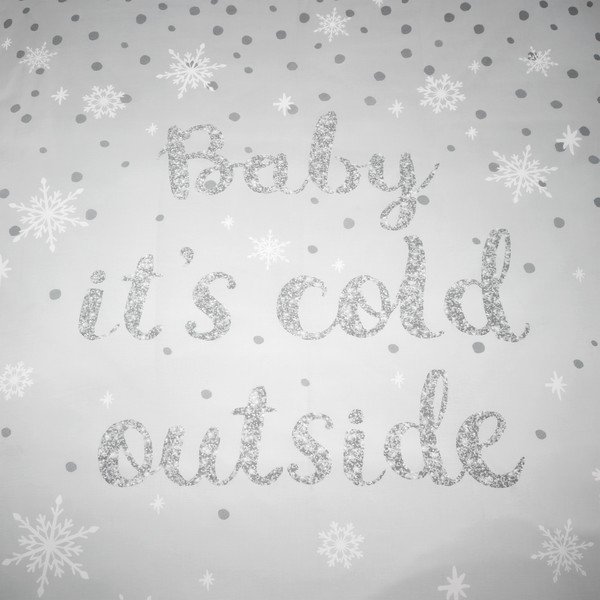 Balta/gaiši pelēka vienvietīga gultas veļa 135x200 cm Baby It's Cold Outside – Catherine Lansfield-image-4