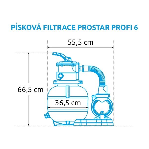 Smilšu filtrs ProStar Profi 8 m3/h – Marimex-image-1