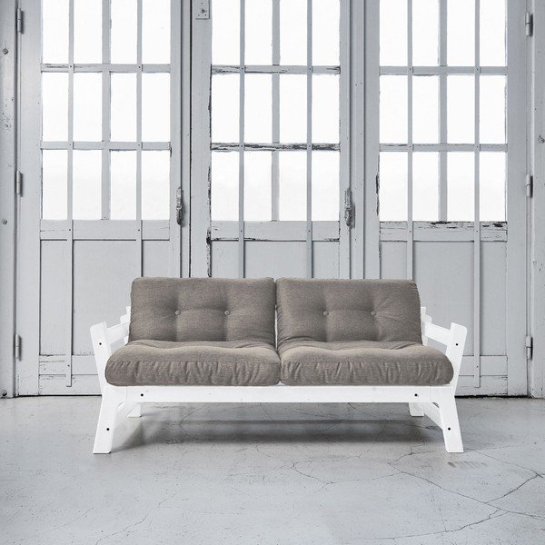Dīvāns gulta Karup Step White/Granite Grey-image-1