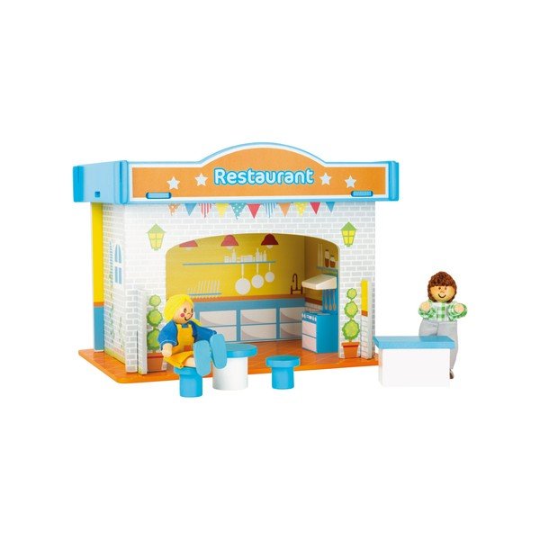 Bērnu koka rotaļu namiņš Legler Playhouse Restorāns-image-2