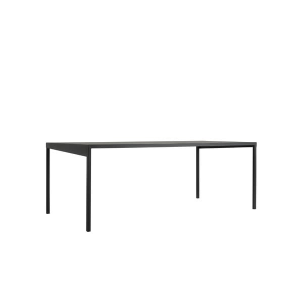 Melns metāla pusdienu galds Custom Form Obroos, 160 x 80 cm
