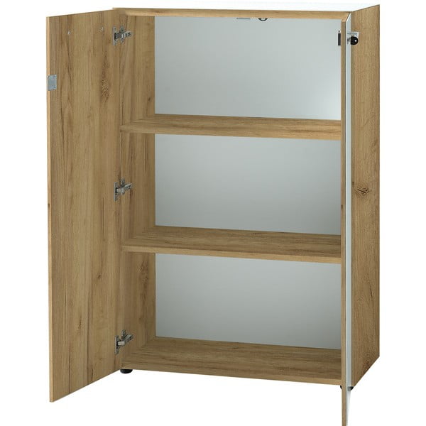 Balta dabīga toņa ozolkoka imitācijas skapītis 80x120 cm Monteria – Germania-image-4