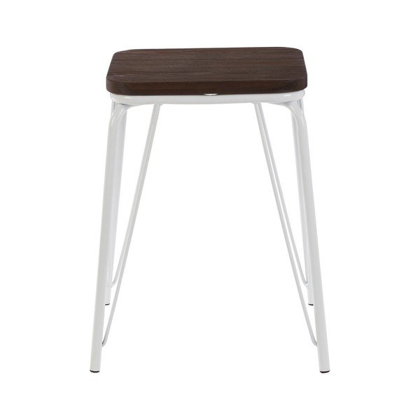 Balts/tumša dabīga toņa gobas masīvkoka ķeblis District – Premier Housewares-image-2