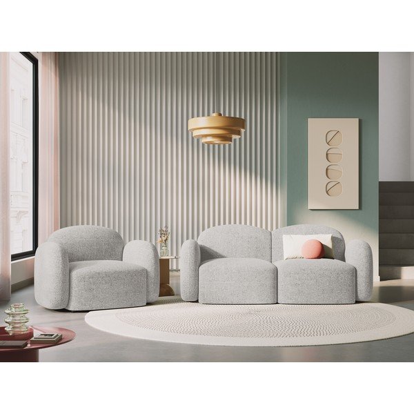 Gaiši pelēks atpūtas krēsls Blair – Micadoni Home-image-1