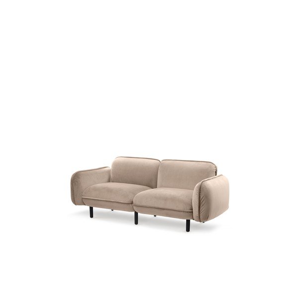 Bēšs samta dīvāns 188 cm Bean – EMKO-image-2