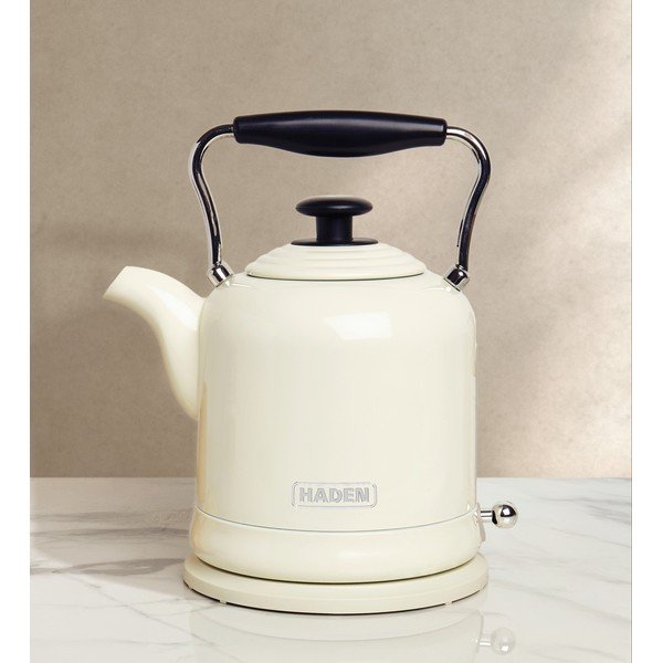 Krēmkrāsas nerūsējošā tērauda elektriskā tējkanna 1,5 l Highclere – Haden-image-1