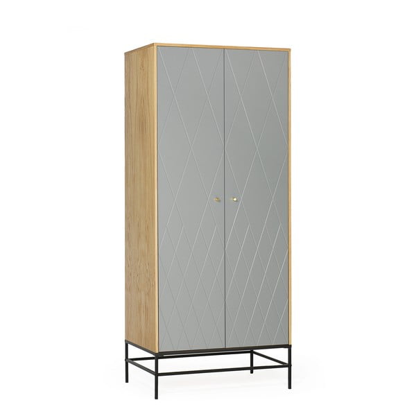 Pelēks drēbju skapis Woodman Mia-image-3