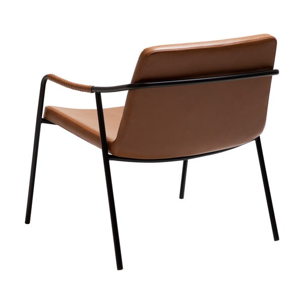 Brūns atpūtas krēsls no ādas imitācijas Boto – DAN-FORM Denmark-image-4