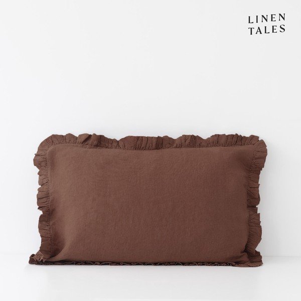 Lina spilvendrāna 50x60 cm Chocolate – Linen Tales