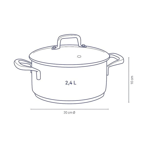 Nerūsējošā tērauda trauks ar vāku Kela Flavoria, ø 20 cm-image-4