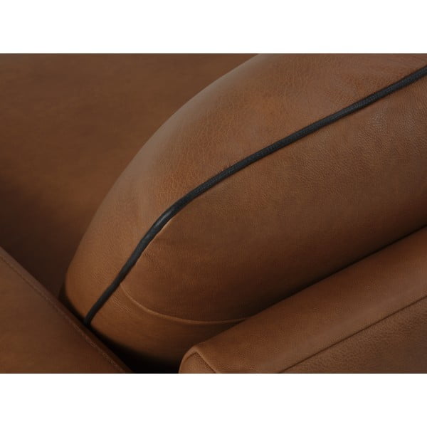 Konjakbrūns ādas dīvāns 260 cm Virna – Micadoni Home-image-1