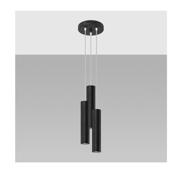 Melna piekaramā lampa ø 6 cm Castro – Sollux-image-2
