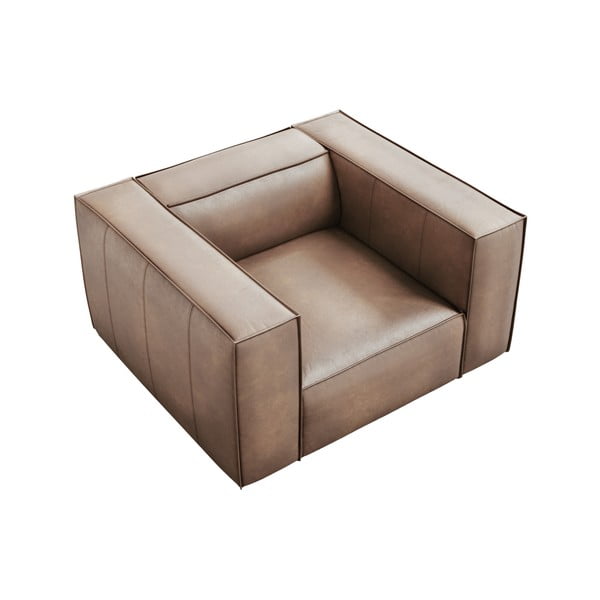 Gaiši brūns ādas krēsls Madame – Windsor & Co Sofas-image-3