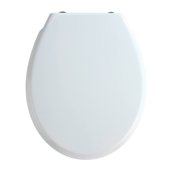Balts tualetes poda sēdeklis ar vieglu aizvēršanu Wenko Bilbao, 44,5 x 37 cm
