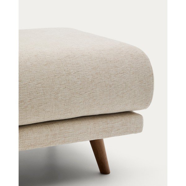 Bēšs kāju soliņš no šenila auduma Karin – Kave Home-image-2