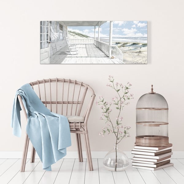 Glezna Styler Canvas Watercolor House On The Beach, 60 x 150 cm-image-1