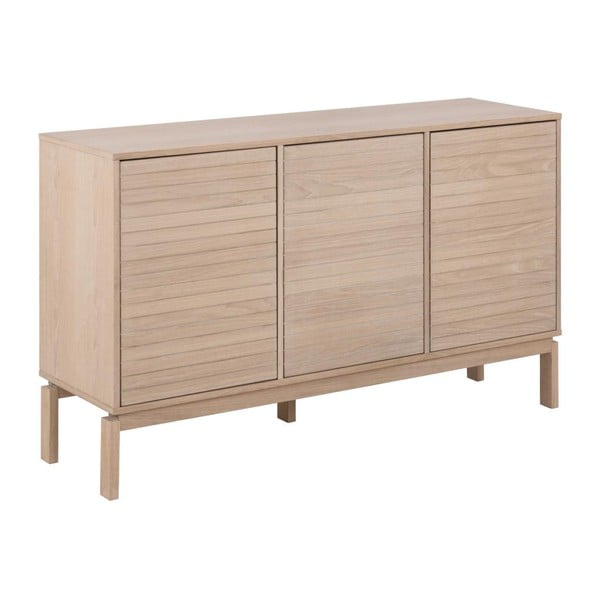 Dabīga toņa zema kumode ar ozolkoka imitāciju 135x80 cm Linley – Actona-image-2