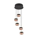 Melna/vara krāsas LED piekaramā lampa ar metāla abažūru ø 30 cm Orbit – Trio Select