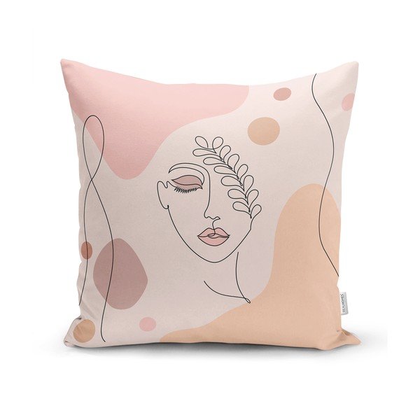 4 dekoratīvo spilvendrānu komplekts Minimalist Cushion Covers Draw Art Women, 45 x 45 cm-image-2
