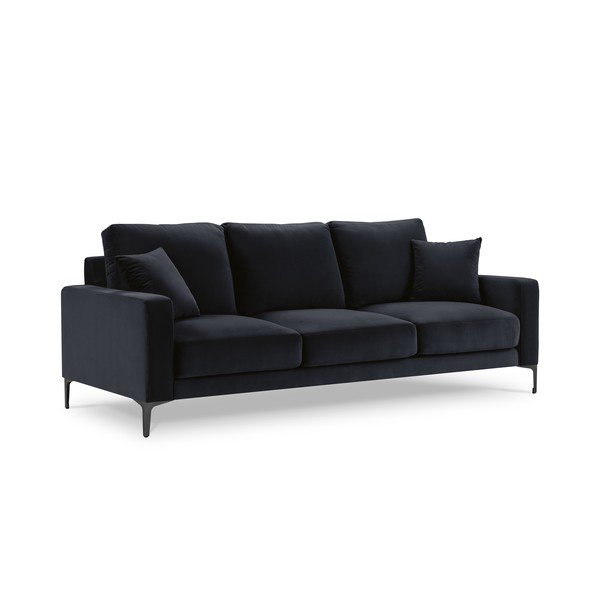 Tumši zils samta dīvāns Kooko Home Harmony, 220 cm-image-3