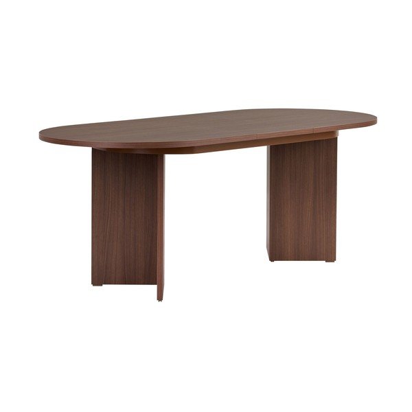 Izvelkams ēdamgalds ar papildu galda virsmu ar riekstkoka imitāciju 90x160 cm Sorell – Kalune Design-image-4