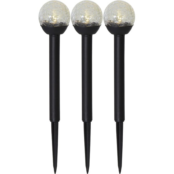 3 āra LED lampu komplekts ar saules baterijām Star Trading Roma, augstums 23 cm