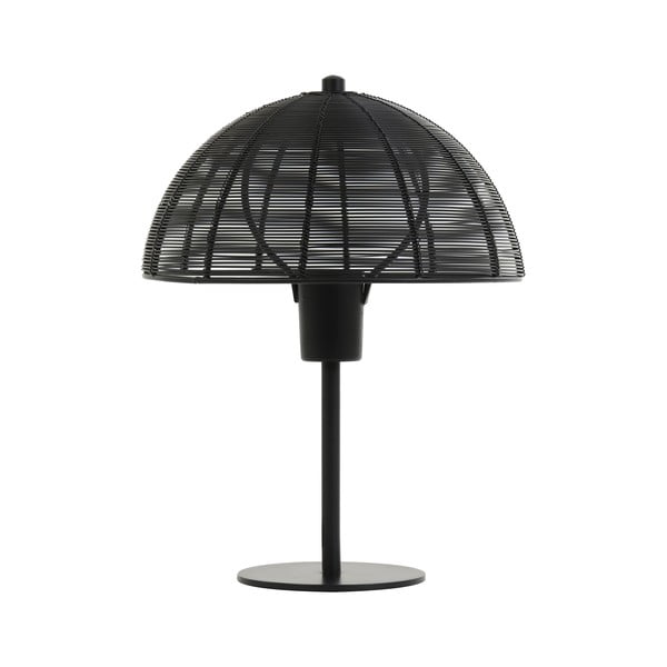 Melna galda lampa (augstums 33 cm) Klobu – Light & Living