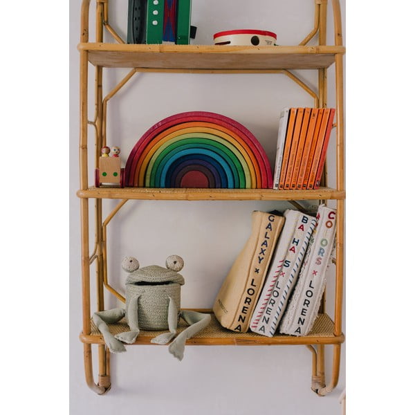 Zaļš tekstila bērnu rotaļlietu grozs ø 15x15 cm Mini Fred the Frog – Lorena Canals-image-1