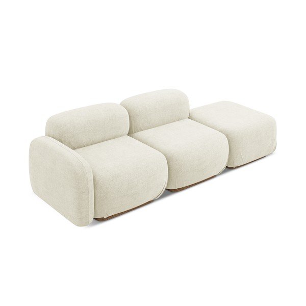 Krēmkrāsas modulārais zvilnis no buklē auduma (ar labo stūri) Ailani – Makamii-image-3