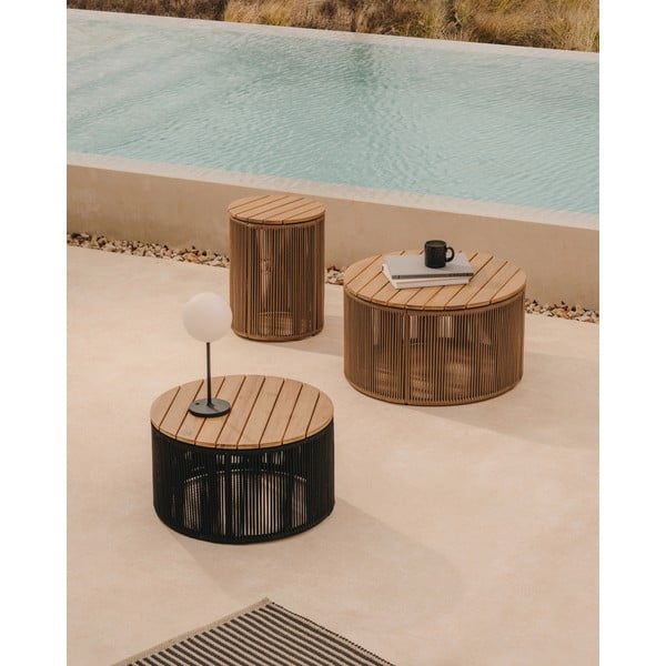 Apaļš dārza kafijas galdiņš ar akācijas koka galda virsmu ø 70 cm Dandara – Kave Home-image-3