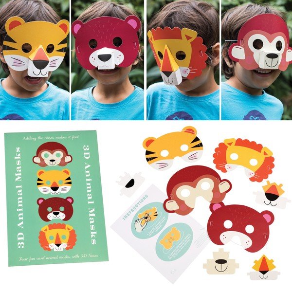 4 papīra masku komplekts Rex London Animal-image-3