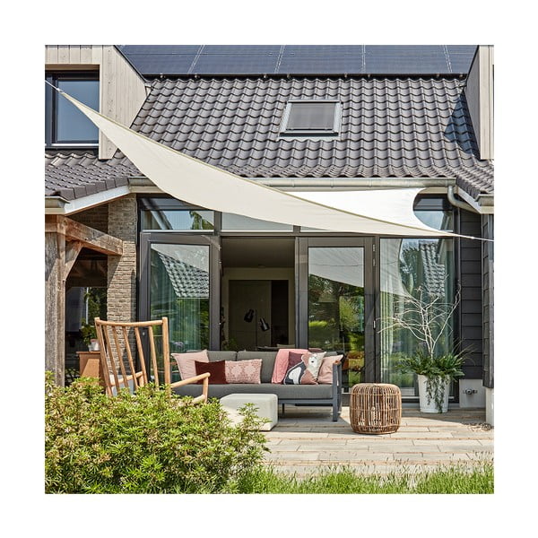Balts trīsstūrveida saules aizsardzības tents Livin 'Outdoor Como, 3,6 m-image-2