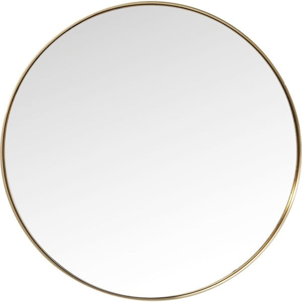 Apaļš spogulis ar misiņa rāmi Kare Design Round Curve, ⌀ 100 cm